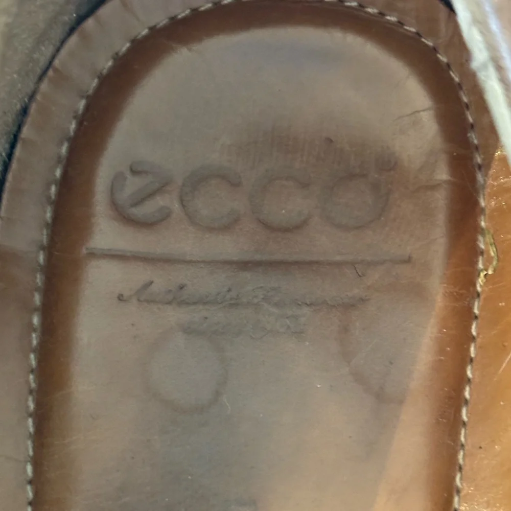 Ecco Moc 2Classic Leather Mens Driving Loafers slip on Size 47 12-12.5‎ …
